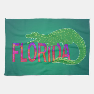 Florida Alligator Tea Towel