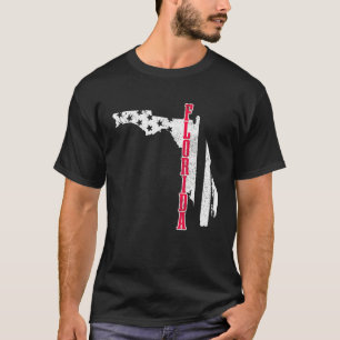 Florida American Flag Map Pride Patriotic 4th Of J T-Shirt