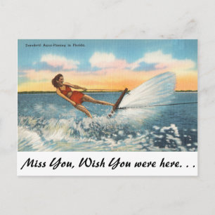 Florida, Aqua-Planing Postcard