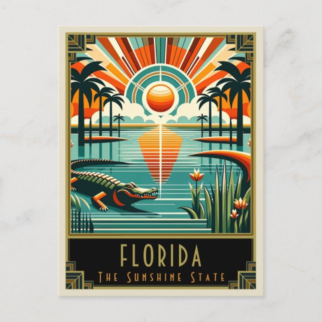 Florida | Art Deco Postcard (Front)