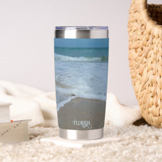 Florida Atlantic Ocean Beach Waves Natural Photo Insulated Tumbler