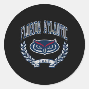 Florida Atlantic Owls Victory Heather Gray Classic Round Sticker