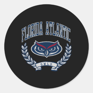 Florida Atlantic Owls Victory Heather Grey Classic Round Sticker