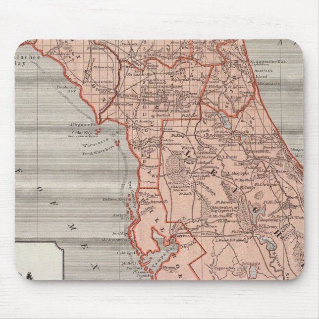 Florida Atlas Map Mouse Mat (Front)