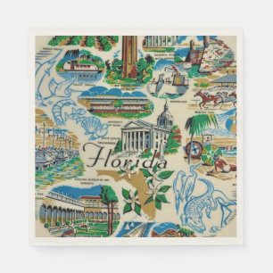 Florida Attractions Party Napkins