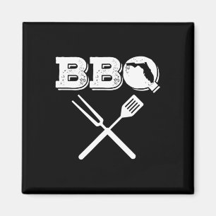 Florida Bbq Grilling Dad Rbecue Juicy Meat Smoke G Magnet