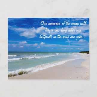Florida beach inspirational postcard