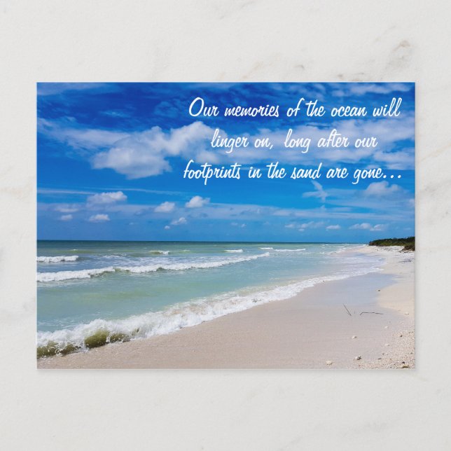 Florida beach inspirational postcard (Front)