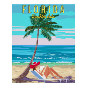 Florida Beach Retro Poster