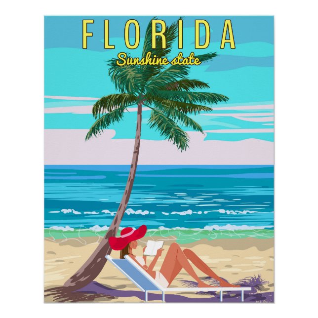 Florida Beach Retro Poster (Front)