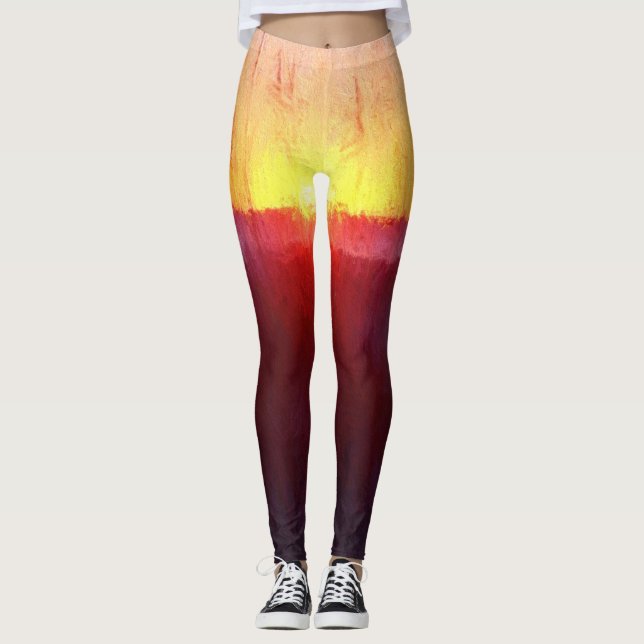 Florida Beach Scene Leggings (Front)