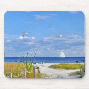 Florida Beach, Seaside, and Birds Mouse Mat