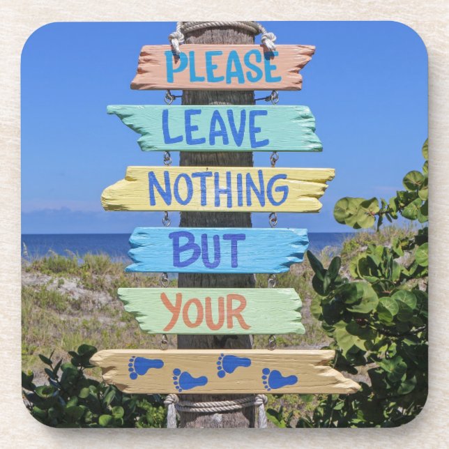 Florida Beach Sign Coaster (Front)