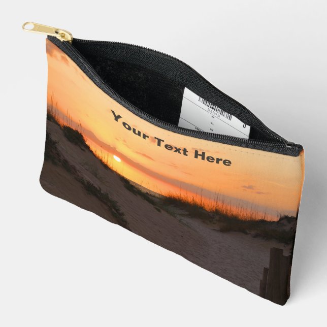 Florida Beach Sunset Accessory Pouch (Open)