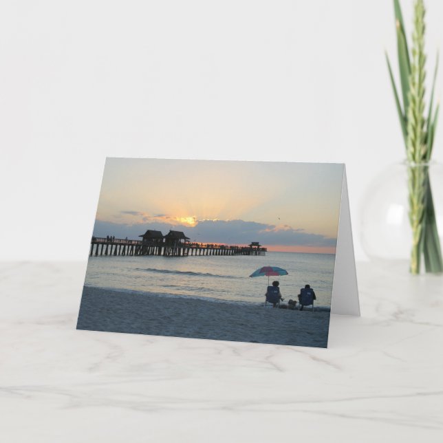 Florida Beach Sunset Birthday Card w Bible Verse2 (Front)
