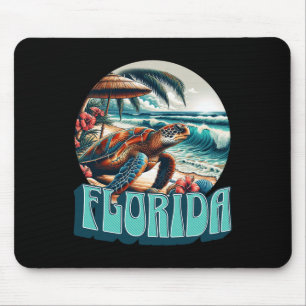 Florida Beach Surfing Surf Ocean Vintage Usa Flori Mouse Mat