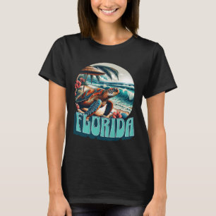 Florida Beach Surfing Surf Ocean Vintage Usa Flori T-Shirt