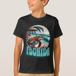 Florida Beach Surfing Surf Ocean Vintage Usa Flori T-Shirt