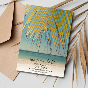 Florida Beach Wedding Photo Save the Date