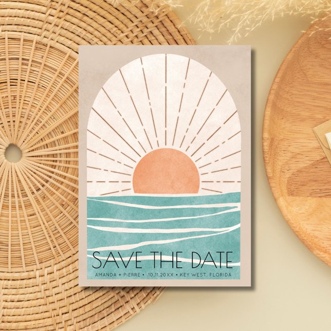 Florida Beach Wedding Photo Save the Date (Florida Beach Wedding Photo Save the Date)