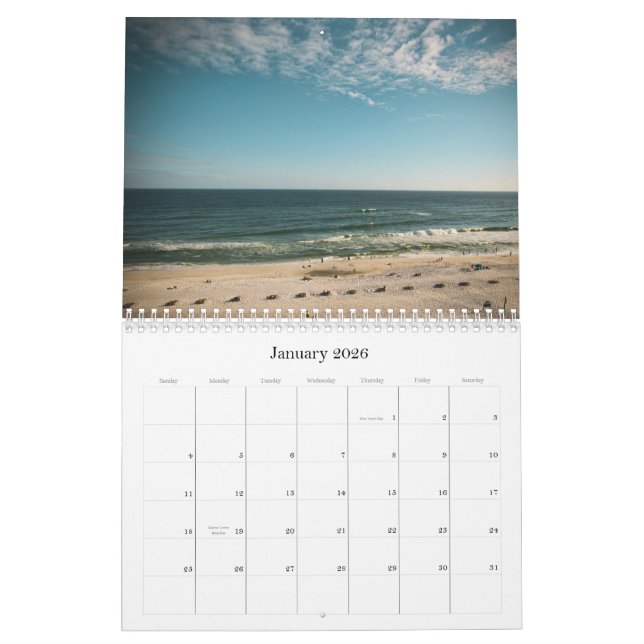 Florida Beaches Calendar (Jan 2026)