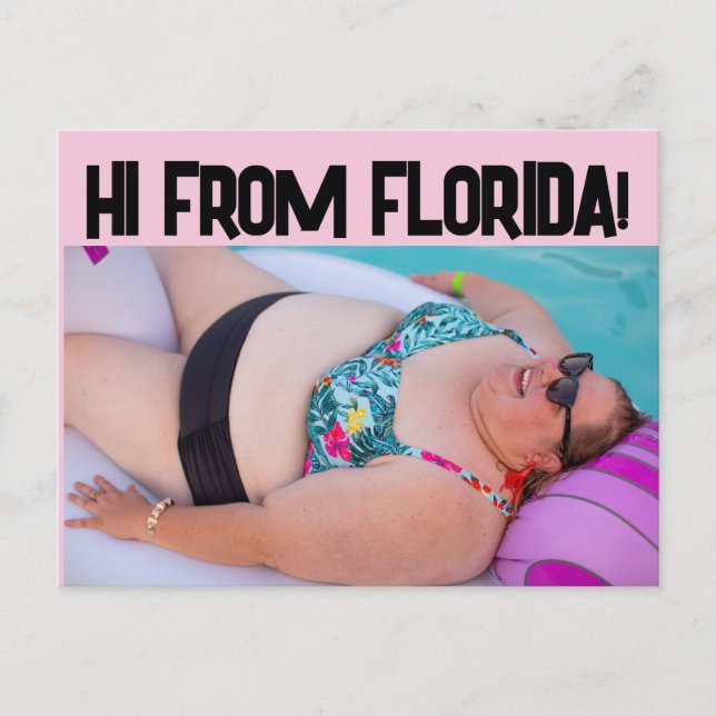 FLORIDA BIKINI BIG GIRL BBW BEAUTY BEACH Postcards (Front)