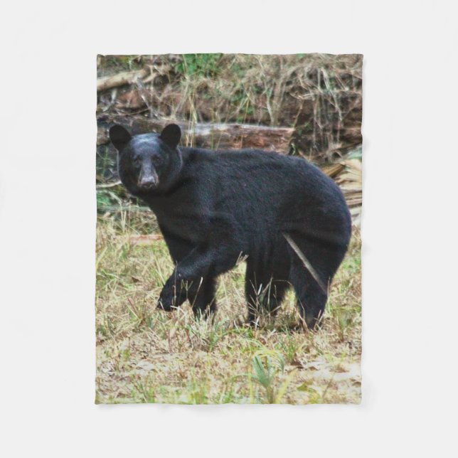 Florida Black Bear Fleece Blanket (Front)
