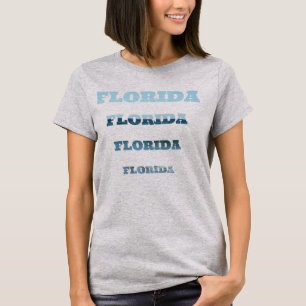 Florida Blue Gradient Stack Design T-Shirt