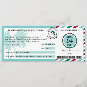 Florida Boarding Pass Invitation