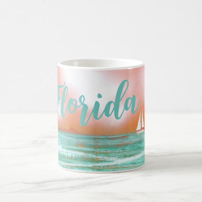 Florida Boat Sailing Coffee Mug (Center)