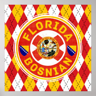 Florida Bosnian American Artwork Poster
