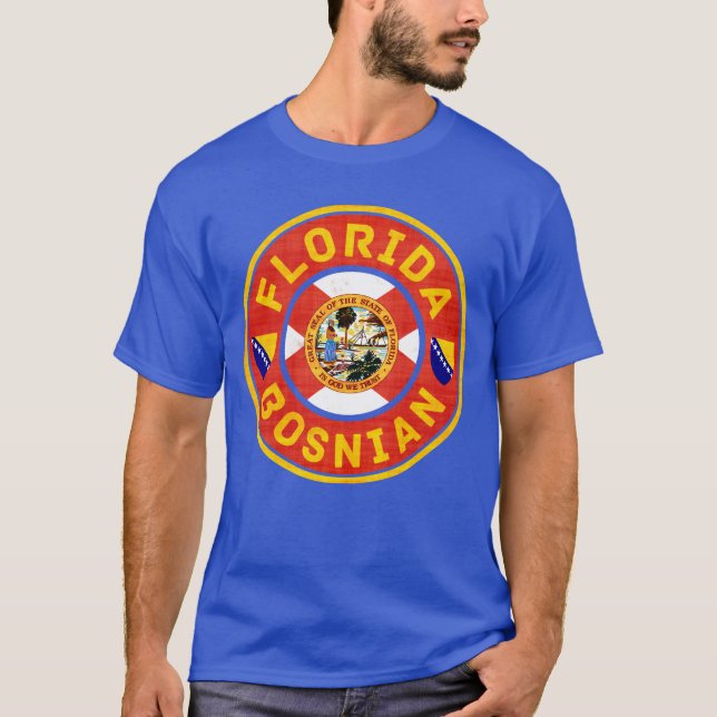 Florida Bosnian American Short Sleeve Tee (Front)