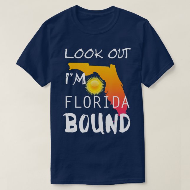 Florida Bound Vacation Spring Break  T-Shirt (Design Front)
