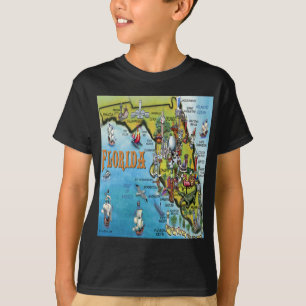 Florida Cartoon Map T-Shirt