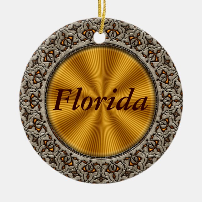 Florida Ceramic Tree Decoration (Front)