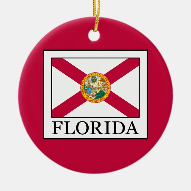 Florida Ceramic Tree Decoration (Front)