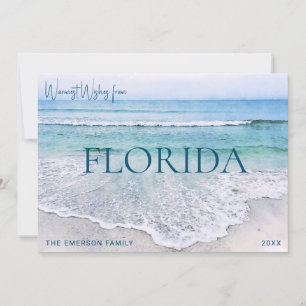 FLORIDA CHRISTMAS CARD   BEACH THEMED HOLIDAY CARD
