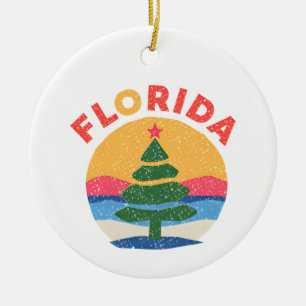Florida christmas ceramic tree decoration