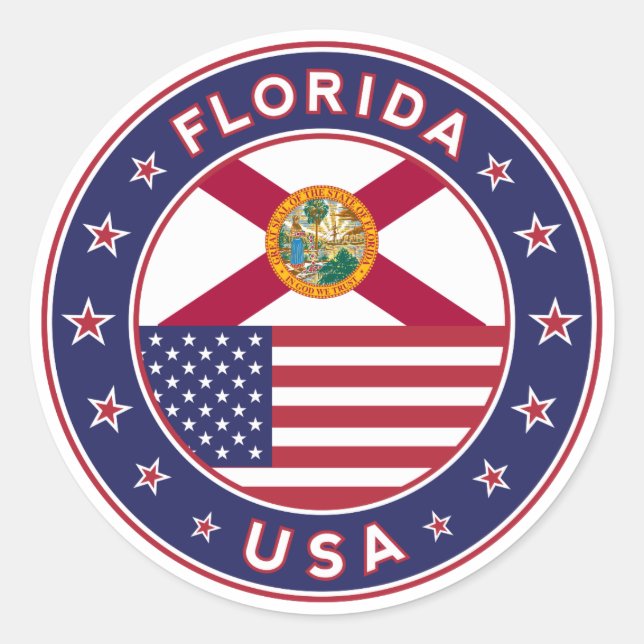 Florida Classic Round Sticker (Front)