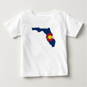 Florida Colorado flag baby tshirt