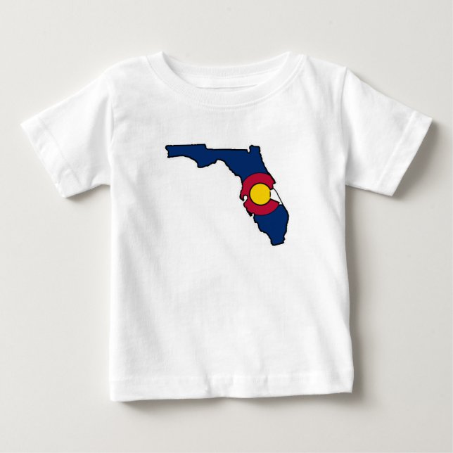 Florida Colorado flag baby tshirt (Front)