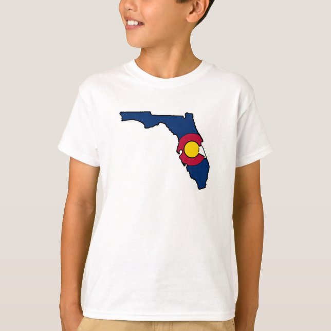 Florida Colorado flag kids tshirt (Front)