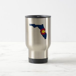 Florida Colorado flag travel mug