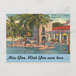 Florida, Coral Gables, Venetian Pool Postcard