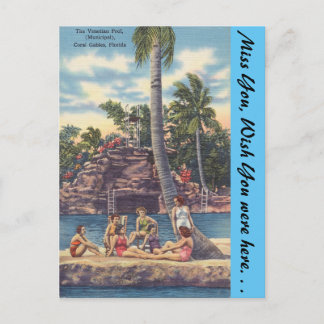 Florida, Coral Gables, Venetian Pool Postcard