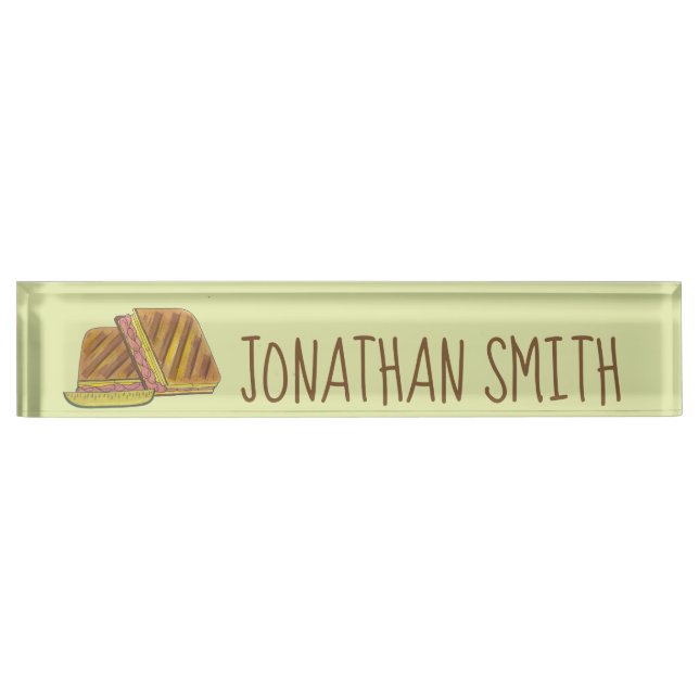 Florida Cuban Sandwich Deli Restaurant Manager Nameplate (Front)