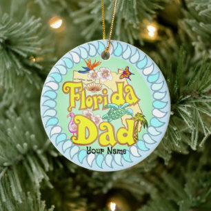 Florida Dad Ceramic Tree Decoration