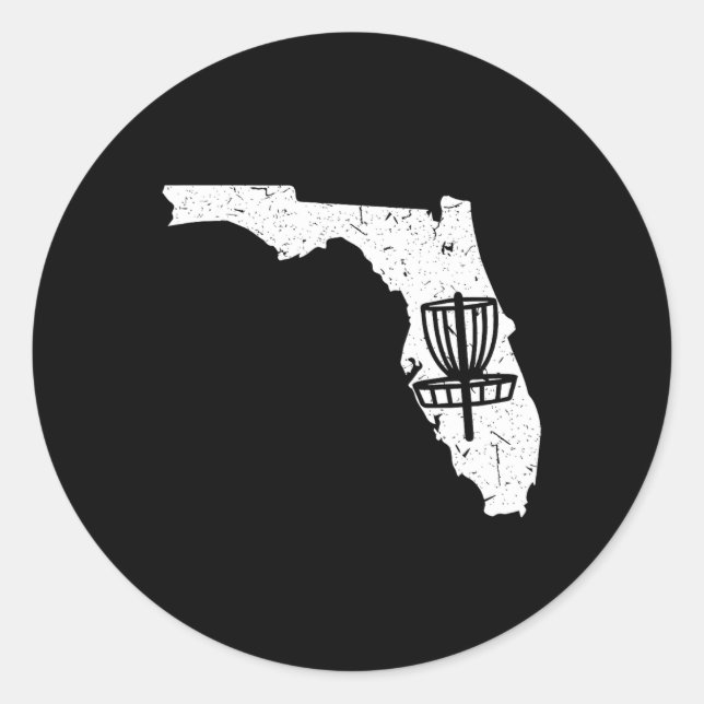 Florida Disc Golf Sket  Classic Round Sticker (Front)