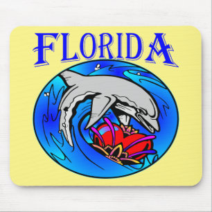 Florida Dolphin & Heart #USAPatriotGraphics © Mouse Mat