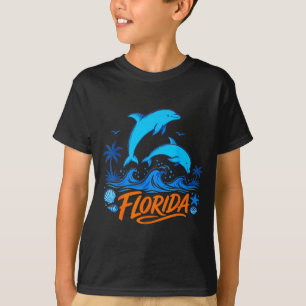 Florida dolphins playful ocean waves design T-Shirt
